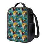 Tiger And Toucan Pattern Print Crossbody Lunch Bag