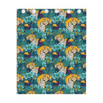 Tiger And Toucan Pattern Print Curtain
