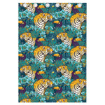 Tiger And Toucan Pattern Print Curtain