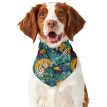 Tiger And Toucan Pattern Print Dog Bandana