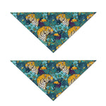 Tiger And Toucan Pattern Print Dog Bandana