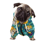 Tiger And Toucan Pattern Print Dog Zip Up Hoodie