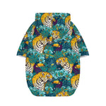 Tiger And Toucan Pattern Print Dog Zip Up Hoodie