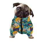 Tiger And Toucan Pattern Print Dog Zip Up Jacket
