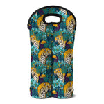 Tiger And Toucan Pattern Print Double Neoprene Wine Tote