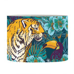 Tiger And Toucan Pattern Print Drum Lamp Shade