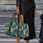 Tiger And Toucan Pattern Print Duffle Bag