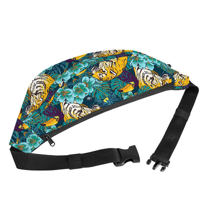 Tiger And Toucan Pattern Print Fanny Pack