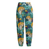 Tiger And Toucan Pattern Print Fleece Lined Knit Pants