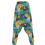Tiger And Toucan Pattern Print Hammer Pants