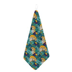 Tiger And Toucan Pattern Print Hand Towel
