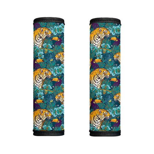 Tiger And Toucan Pattern Print Handle Covers
