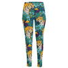 Tiger And Toucan Pattern Print High-Waisted Pocket Leggings