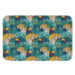 Tiger And Toucan Pattern Print Indoor Door Mat