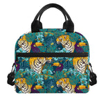 Tiger And Toucan Pattern Print Insulated Lunch Bag