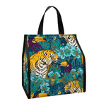 Tiger And Toucan Pattern Print Insulated Lunch Tote