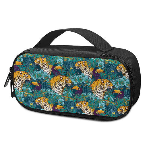 Tiger And Toucan Pattern Print Insulin Cooler Travel Case