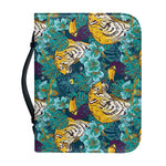 Tiger And Toucan Pattern Print Leather Bible Cover