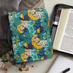 Tiger And Toucan Pattern Print Leather Bible Cover