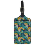 Tiger And Toucan Pattern Print Luggage Tag