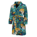 Tiger And Toucan Pattern Print Men's Bathrobe