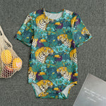 Tiger And Toucan Pattern Print Men's Bodysuit
