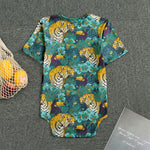 Tiger And Toucan Pattern Print Men's Bodysuit