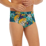 Tiger And Toucan Pattern Print Men's Briefs