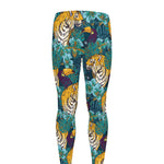 Tiger And Toucan Pattern Print Men's leggings