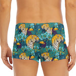 Tiger And Toucan Pattern Print Men's Short Boxer Briefs