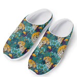 Tiger And Toucan Pattern Print Mesh Casual Shoes