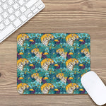 Tiger And Toucan Pattern Print Mouse Pad