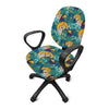 Tiger And Toucan Pattern Print Office Chair Cover