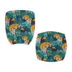 Tiger And Toucan Pattern Print Office Chair Cover