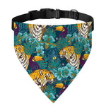 Tiger And Toucan Pattern Print Over The Collar Dog Bandana
