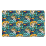 Tiger And Toucan Pattern Print Polyester Doormat