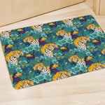 Tiger And Toucan Pattern Print Polyester Doormat