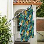 Tiger And Toucan Pattern Print Polyester Flag