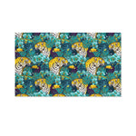 Tiger And Toucan Pattern Print Polyester Flag