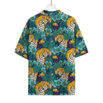 Tiger And Toucan Pattern Print Rayon Hawaiian Shirt