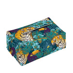 Tiger And Toucan Pattern Print Rectangle Tissue Box Cover