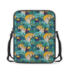 Tiger And Toucan Pattern Print Rectangular Crossbody Bag