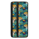 Tiger And Toucan Pattern Print Refrigerator Handle Covers