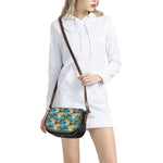 Tiger And Toucan Pattern Print Saddle Bag