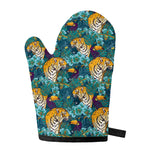 Tiger And Toucan Pattern Print Single Oven Mitt