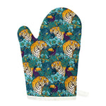 Tiger And Toucan Pattern Print Single Oven Mitt