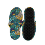 Tiger And Toucan Pattern Print Slippers