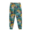 Tiger And Toucan Pattern Print Sweatpants