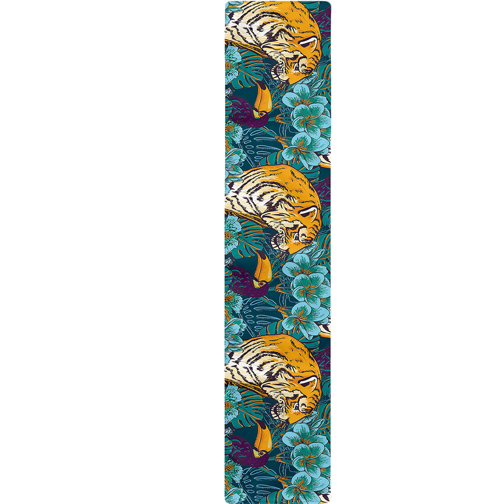 Tiger And Toucan Pattern Print Table Runner