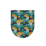 Tiger And Toucan Pattern Print Toilet Lid Cover